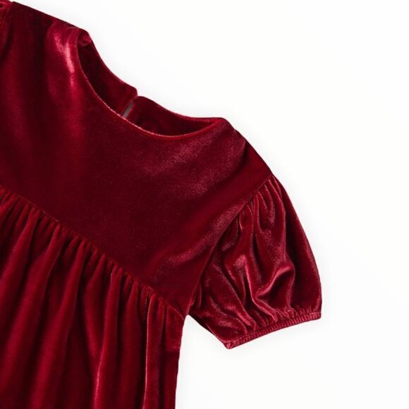 ZARA Kids | Red | TIERED VELVET DRESS - Picture 4 of 8